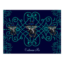 Mehndi Ganesha (Blue) Post Card