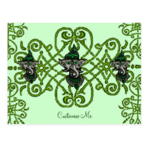 Mehndi Ganesha (Green) Postcard