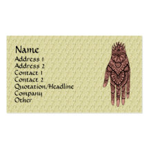 Mehndi Hand Design Elegant Business Card