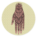Mehndi Hand Tattoo Art Design Sticker