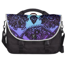 Mehndi Henna Blue Mix Bags For Laptop