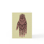 Mehndi Tattoo Art Design Blank Note Card