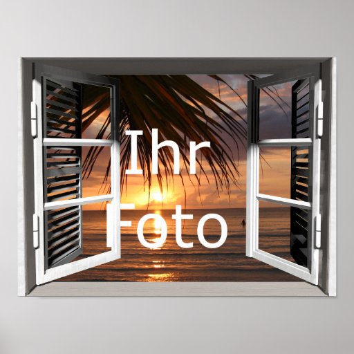Mein Fensterblick Querformat Posterdrucke
