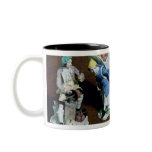 Meissen figures:saddler,goat seller mugs