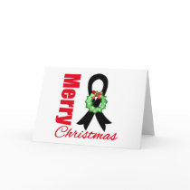 Melanoma Awareness Merry Christmas Ribbon