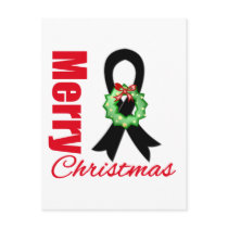Melanoma Awareness Merry Christmas Ribbon