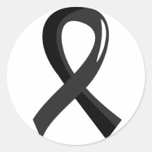 Melanoma Black Ribbon 3 Sticker