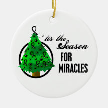 Melanoma Cancer Christmas Miracles Christmas Tree Ornaments