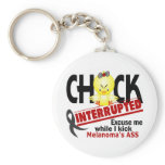 Melanoma Chick Interrupted 2 keychains