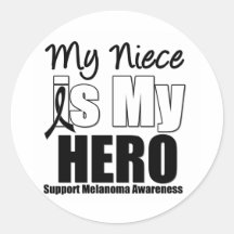 Melanoma Hero Niece Stickers