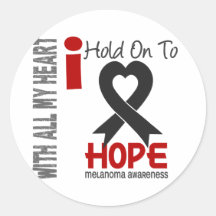 Melanoma I Hold On To Hope Stickers