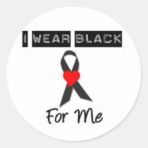 Melanoma I Wear Black For Me Sticker