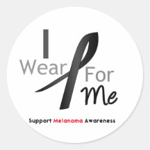 Melanoma I Wear Black For Me Stickers