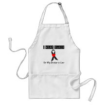 Melanoma I Wear Black For My Brother-in-Law Aprons