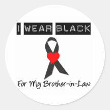 Melanoma I Wear Black For My Brother-in-Law Sticker