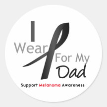 Melanoma I Wear Black For My Dad Stickers