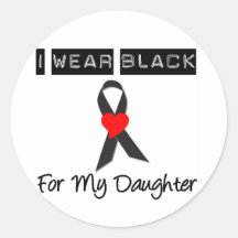 Melanoma I Wear Black For My Daughter Stickers