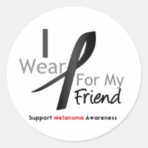 Melanoma I Wear Black For My Friend Sticker