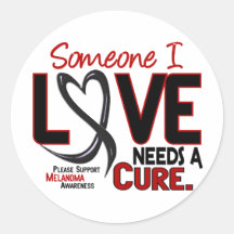 Melanoma NEEDS A CURE 2 Stickers