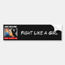 Melanoma Rosie Riveter - Fight Like a Girl Bumper Stickers