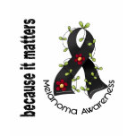 Melanoma Skin Cancer Flower Ribbon 3 t-shirts
