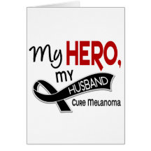 Melanoma Skin Cancer MY HERO MY HUSBAND 42 Greeting Cards