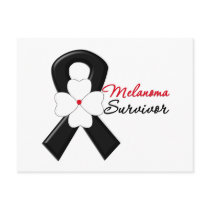 Melanoma Survivor Flower Ribbon Postcards