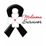 Melanoma Survivor Flower Ribbon t-shirts