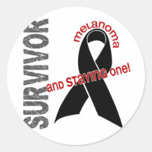 Melanoma Survivor Round Sticker