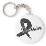 Melanoma Warrior Grunge Ribbon Key Chains