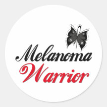 Melanoma Warrior Round Stickers