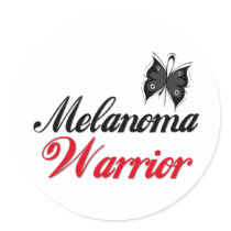 Melanoma Warrior Round Stickers