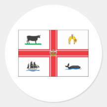 Melbourne Flag Round Stickers