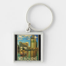 Melbourne Skyline Australia Key Chains