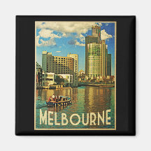 Melbourne Skyline Australia Magnet
