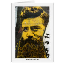 Melbourne Street Art greetings card - Ned Kelly