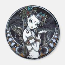 "Melita" Gothic Tribal Fusion Dancer Art Magnet