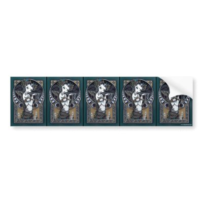 "Melita" Gothic Tribal Fusion Dancer Sticker Set Bumper Sticker by mykajelina