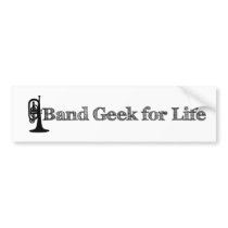 Mellophone - Band Geek for Life Bumper Sticker