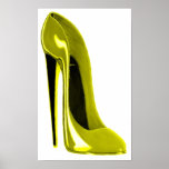Mellow Yellow Stiletto Shoe Print