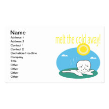 Melt The Cold Away 2 Business Card Templates