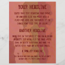 Melted Lipstick - Rosy Beige Abstract- All Purpose Flyer Design