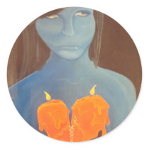 Melting Ambition Round Stickers