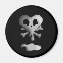 Melting skull fridge magnets