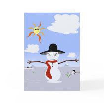 Melting Snowman. cards