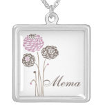 Mema Necklace Stylish Dahlia Flowers