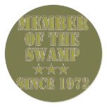 Member of the Swamp Round Sticker
