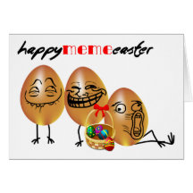 Meme eggs Happy Easter Tarjeton
