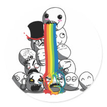 Meme faces rainbow badge