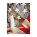 Memorial Candle with Flag
